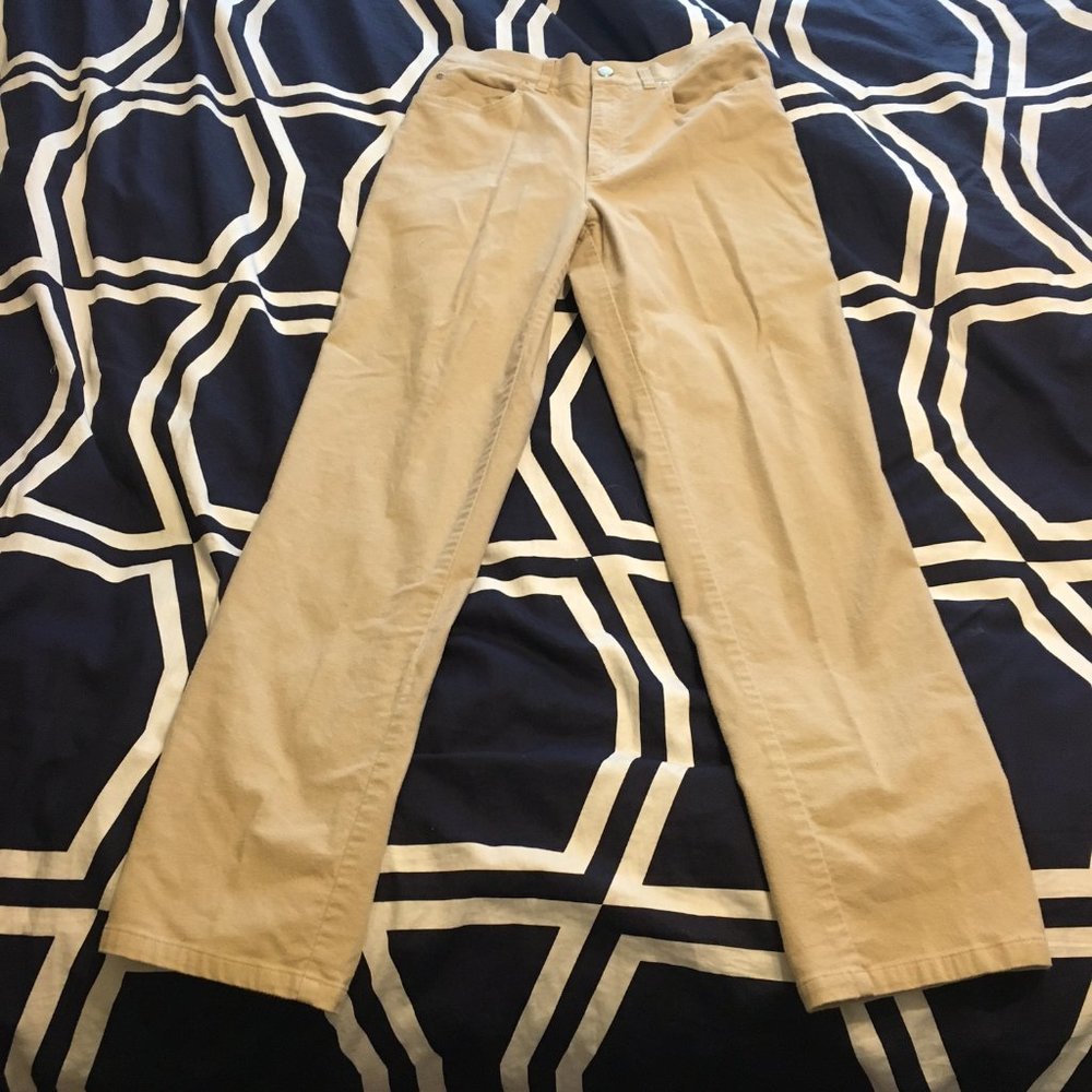 Jones New York Sport cream cotton stretch pants